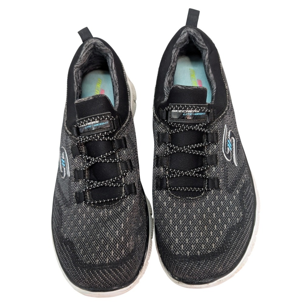 Skechers Flex Appeal Shoes Women's Size 7.5 Black Slip On Athletic Running Lite